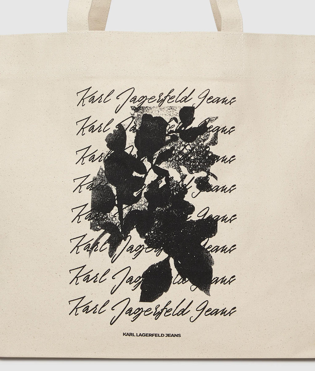 Floral print shopper