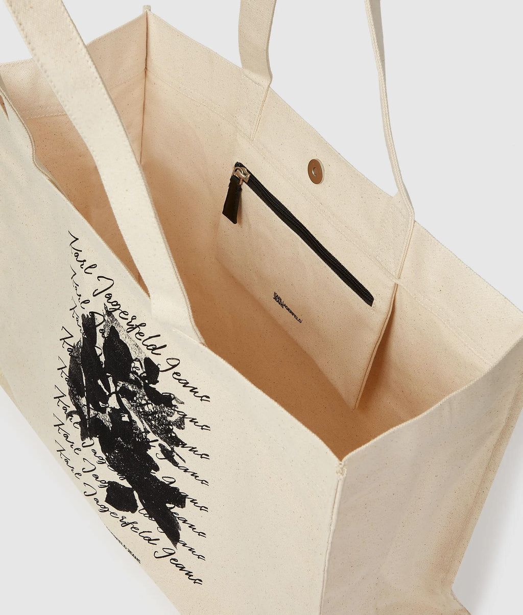 Floral print shopper
