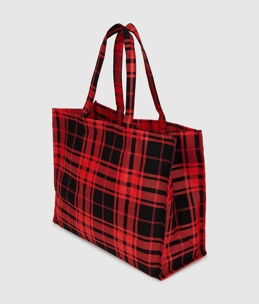 Logo checked shopper