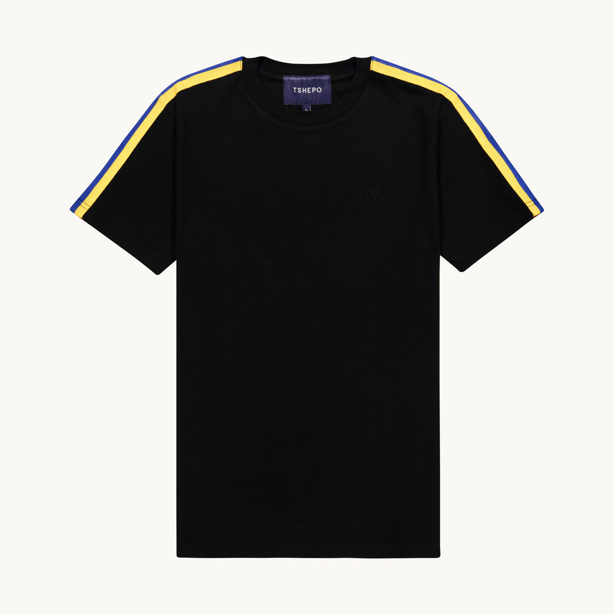 FLAG SHOULDER TAPE  BLACK T-SHIRT