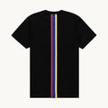FLAG STRIPE BLACK T-SHIRT