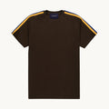 FLAG SHOULDER TAPE  ESPRESSO T-SHIRT