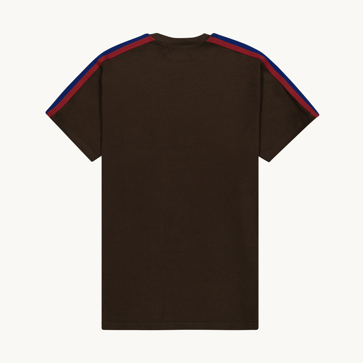 FLAG SHOULDER TAPE  ESPRESSO T-SHIRT