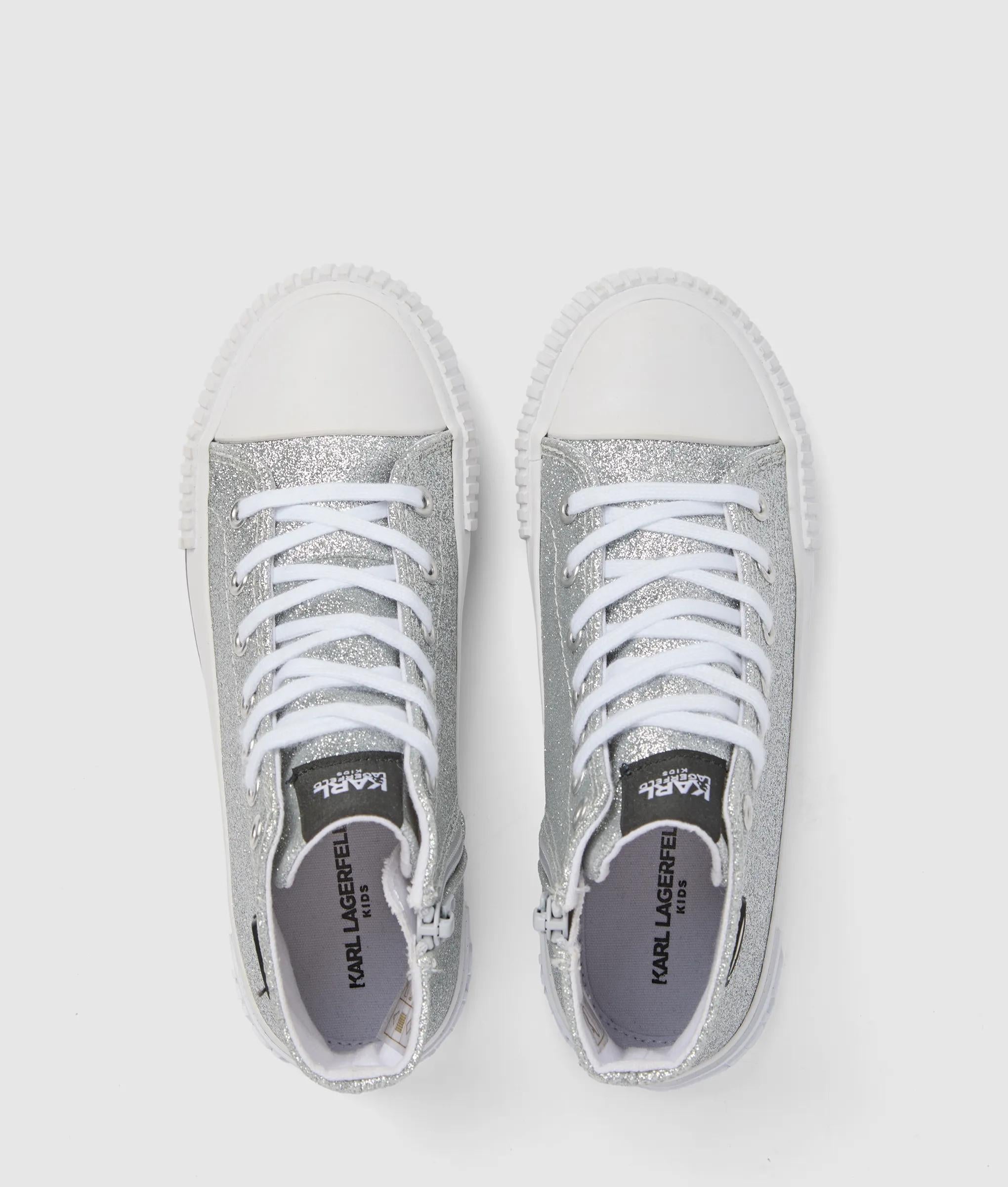 Girls Ikon high top glitter sneakers