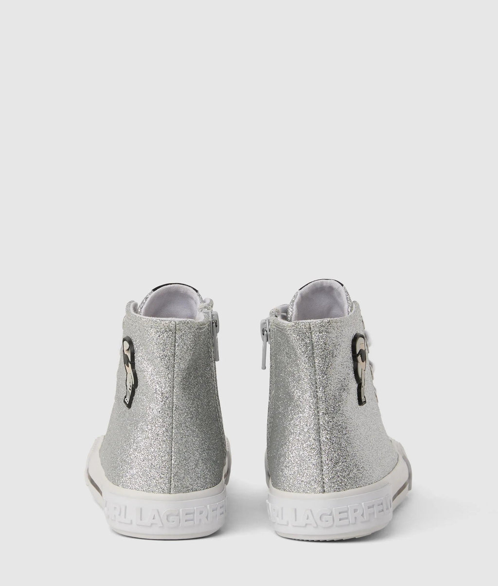 Girls Ikon high top glitter sneakers