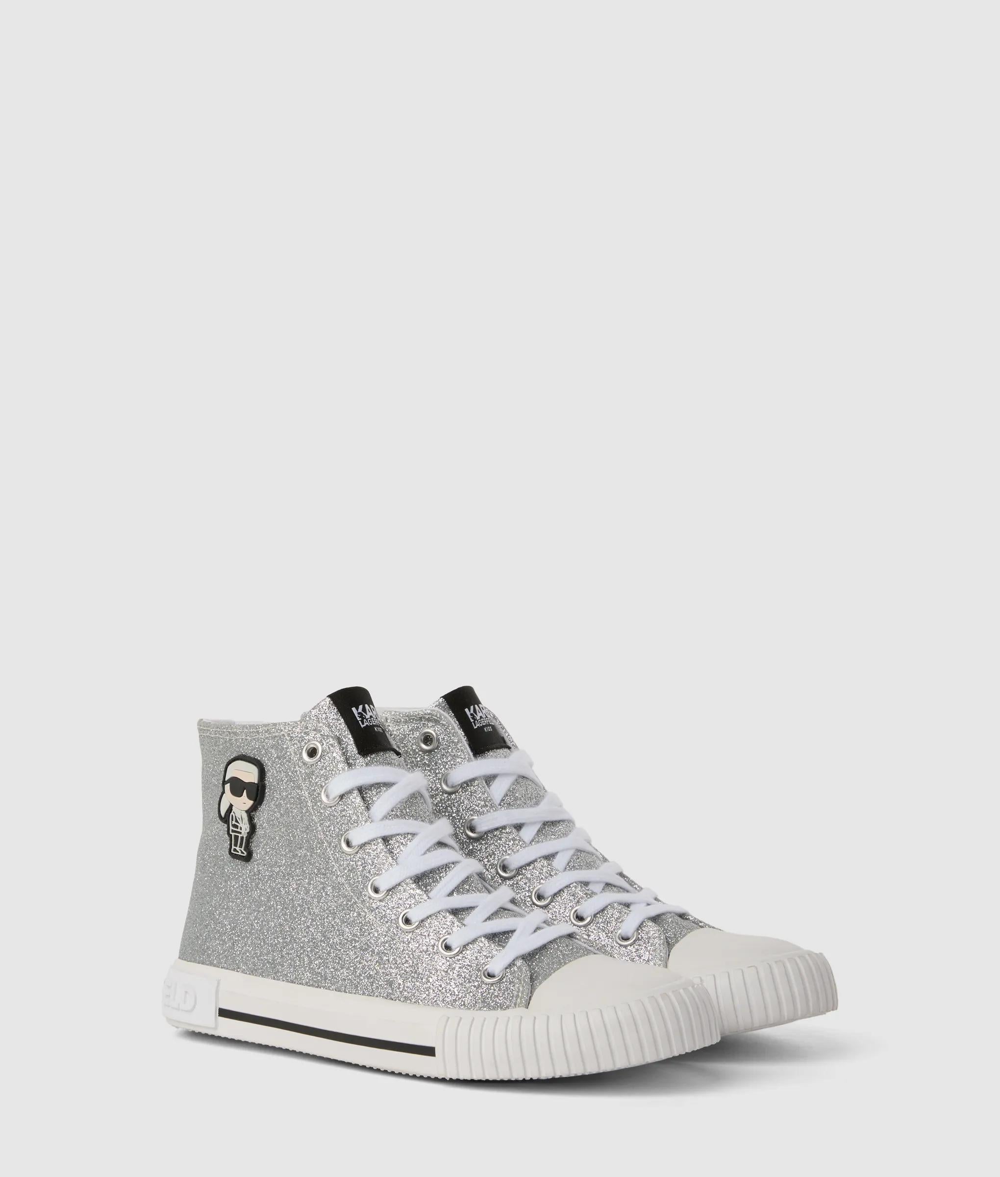 Girls Ikon high top glitter sneakers