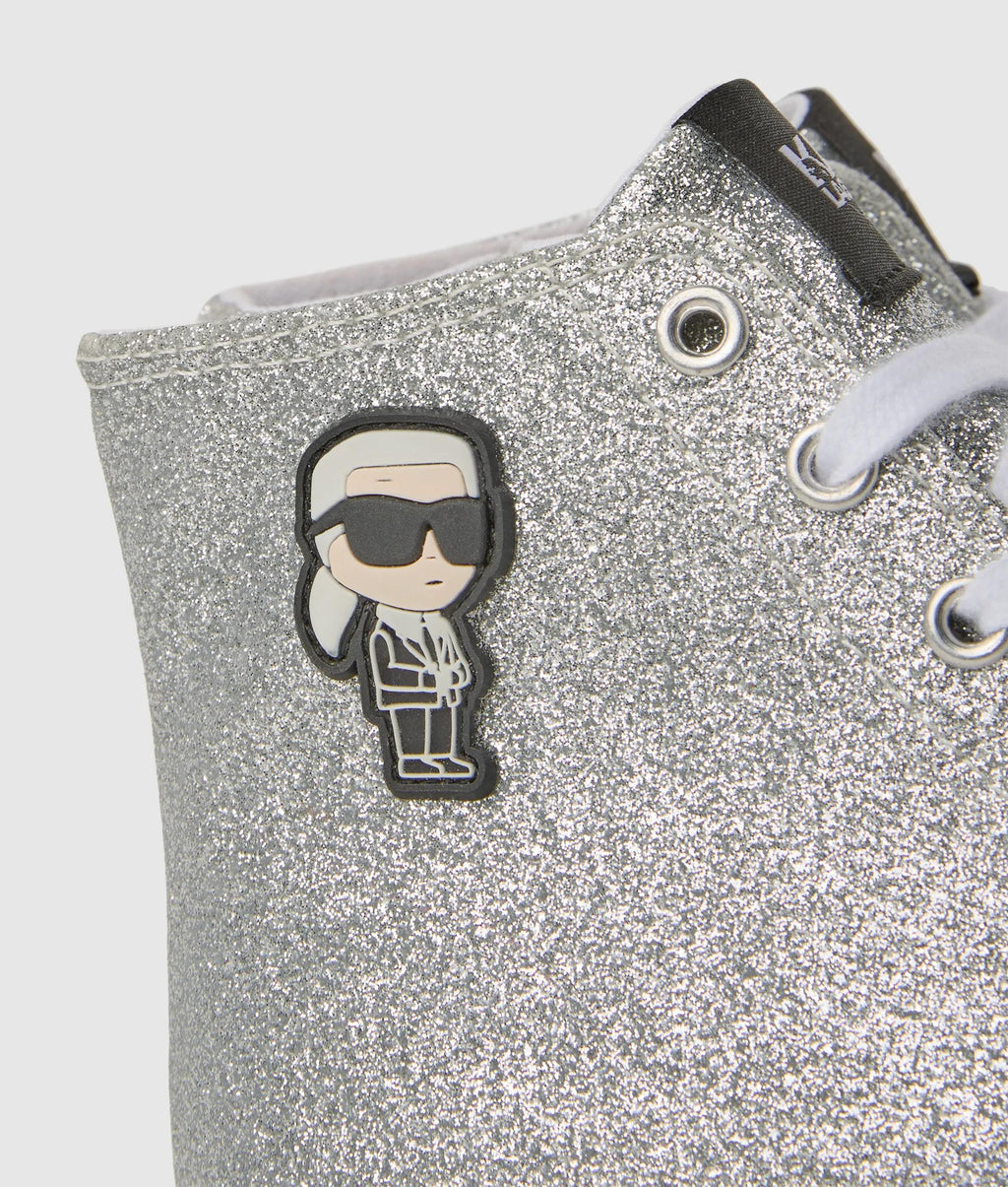 Girls Ikon high top glitter sneakers