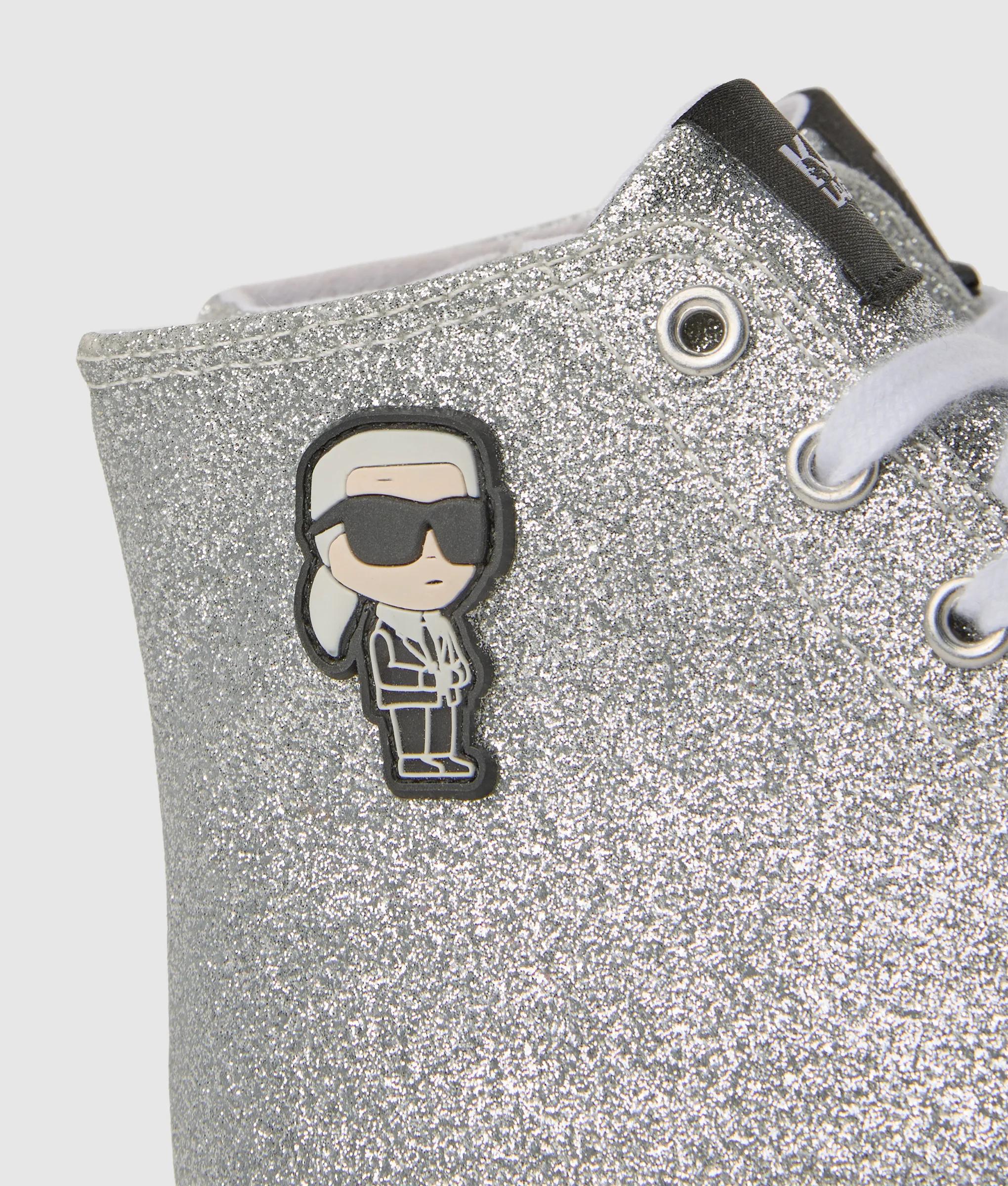 Girls Ikon high top glitter sneakers