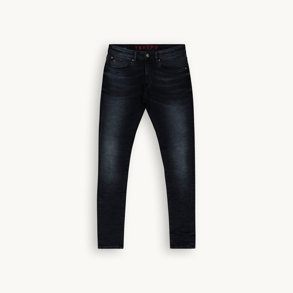 N1 BLUE BLACK CREASED JEANS 
