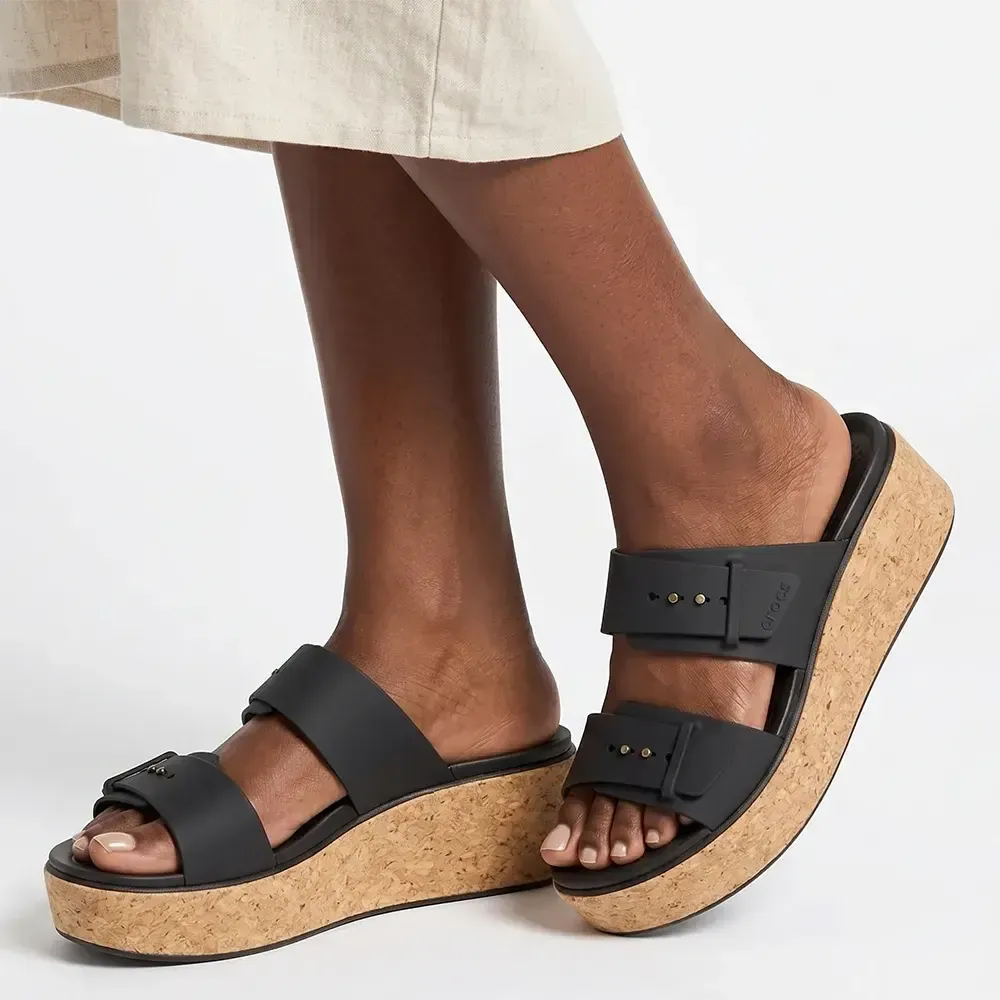 Crocs Brooklyn Cork Buckle - Black