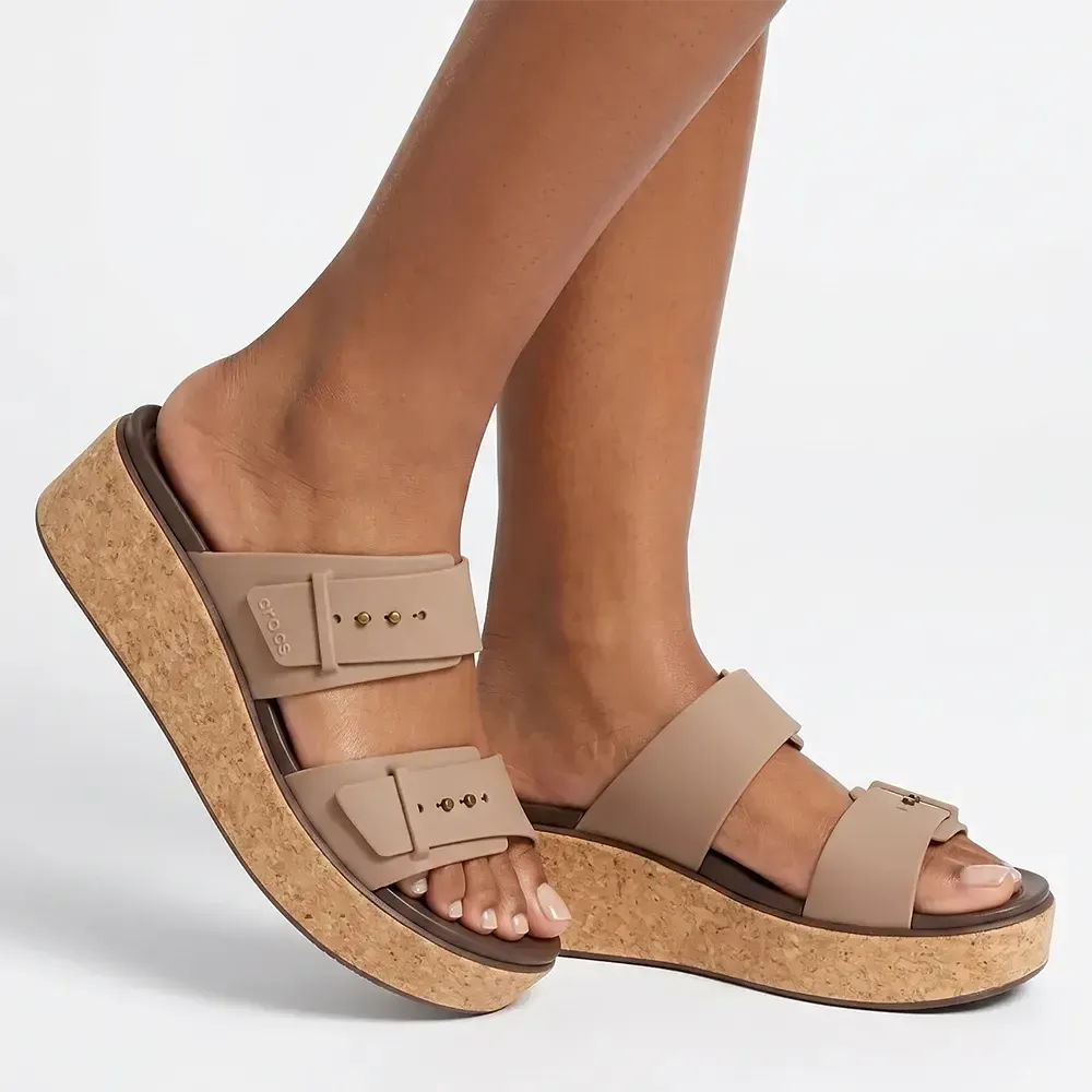 Crocs Brooklyn Cork Buckle - Milk Chocolate