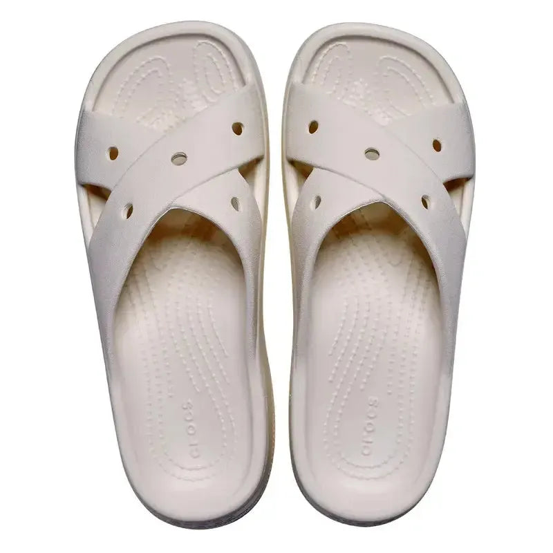 Crocs CL Women Cross Strap - Chalk