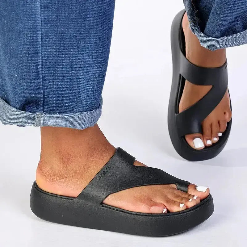 Crocs Getaway Platform Toe Loop - Black