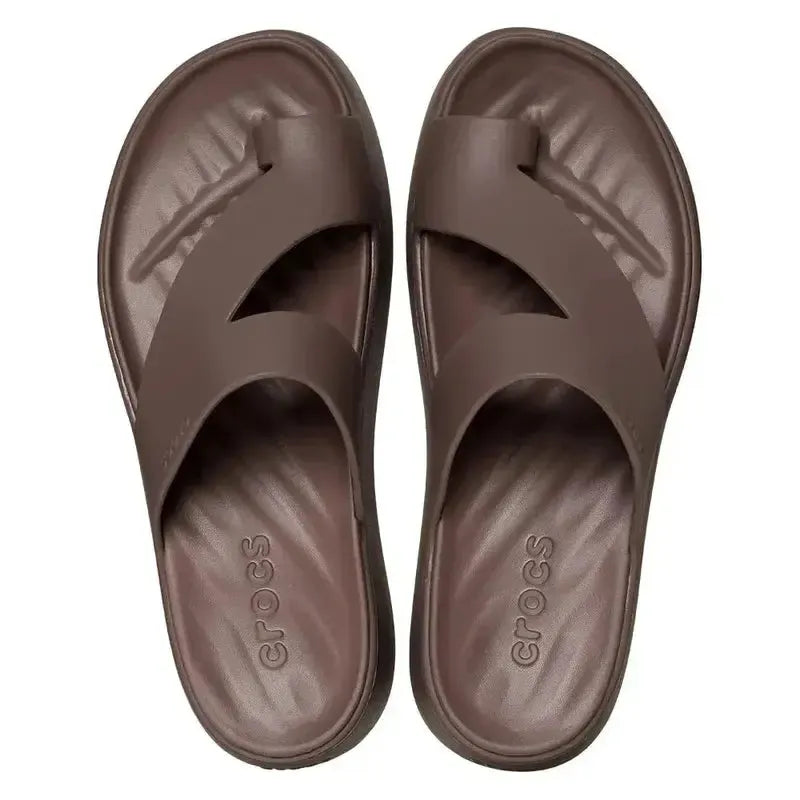 Crocs Getaway Platform Toe Loop - Truffle