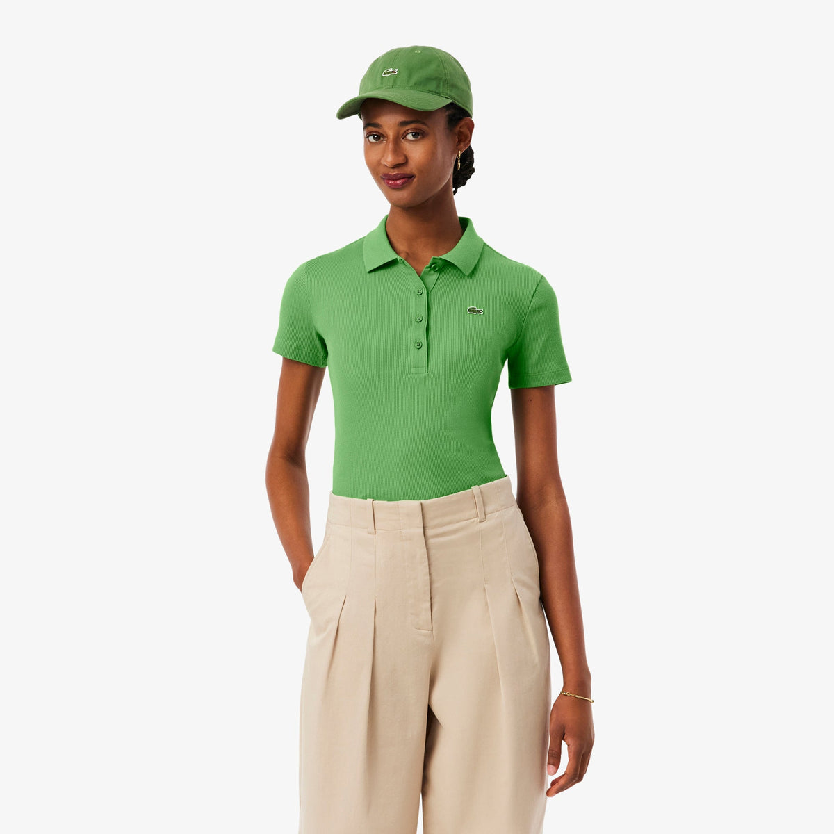 Slim Fit L.12.D Ribbed Cotton Polo Shirt