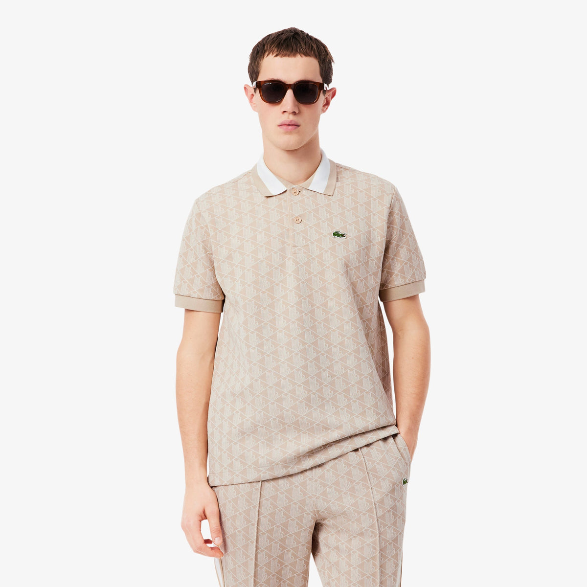 Classic Fit Monogram Jacquard Polo Shirt