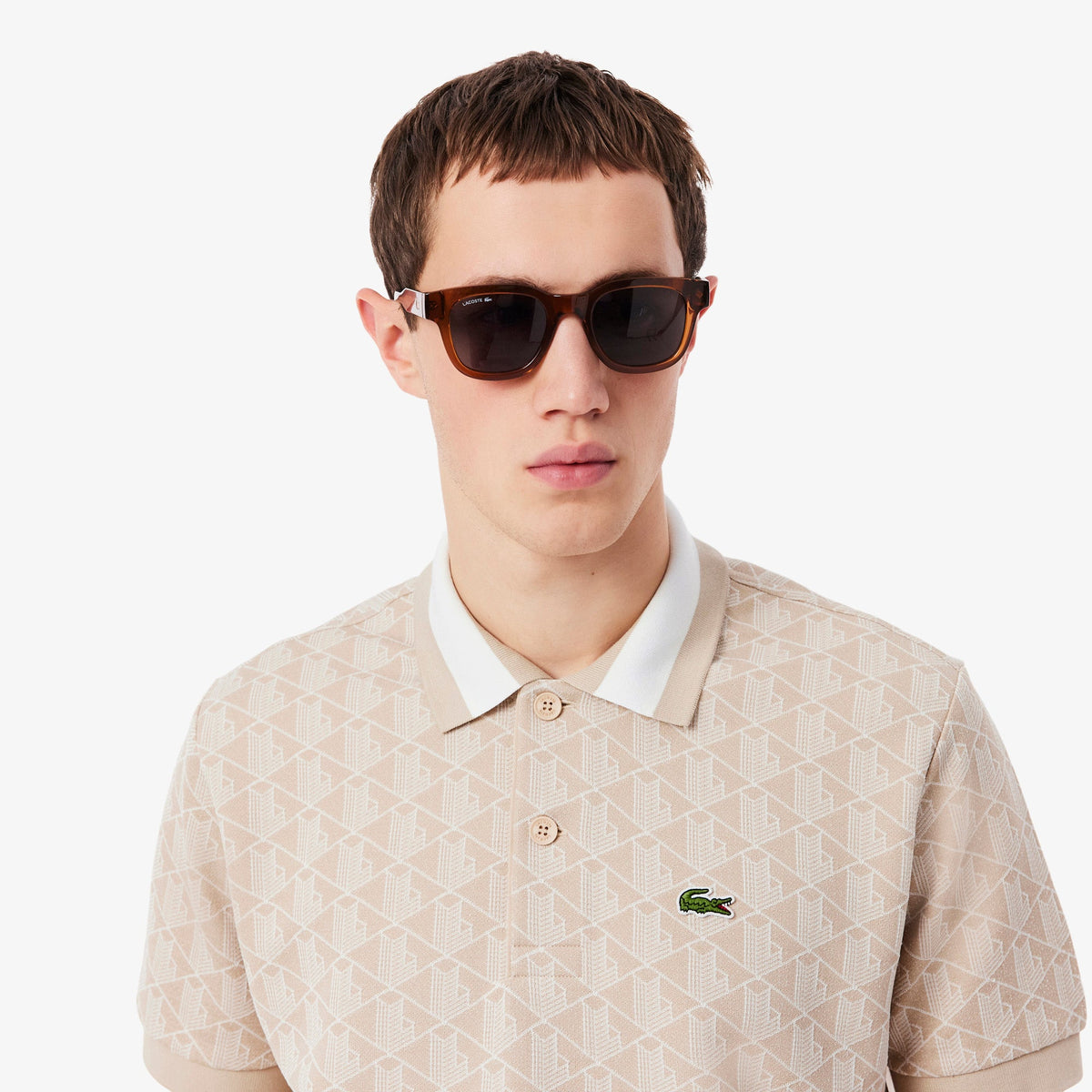 Classic Fit Monogram Jacquard Polo Shirt