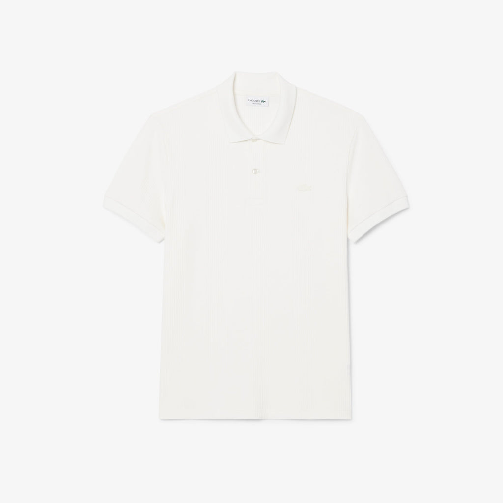Classic Fit Ribbed Knit Polo Shirt