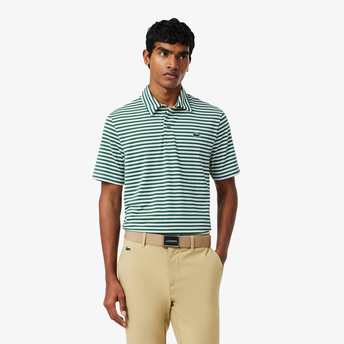 Regular Fit Ultra Dry Striped Golf Polo Shirt