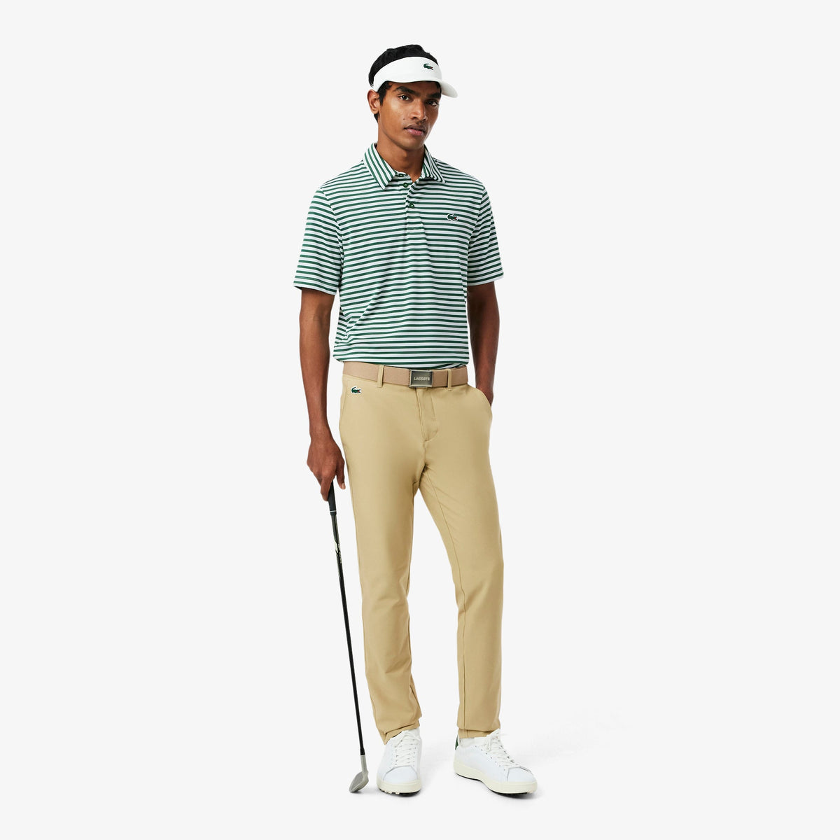 Regular Fit Ultra Dry Striped Golf Polo Shirt