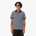 Classic Fit Textured Striped Polo Shirt