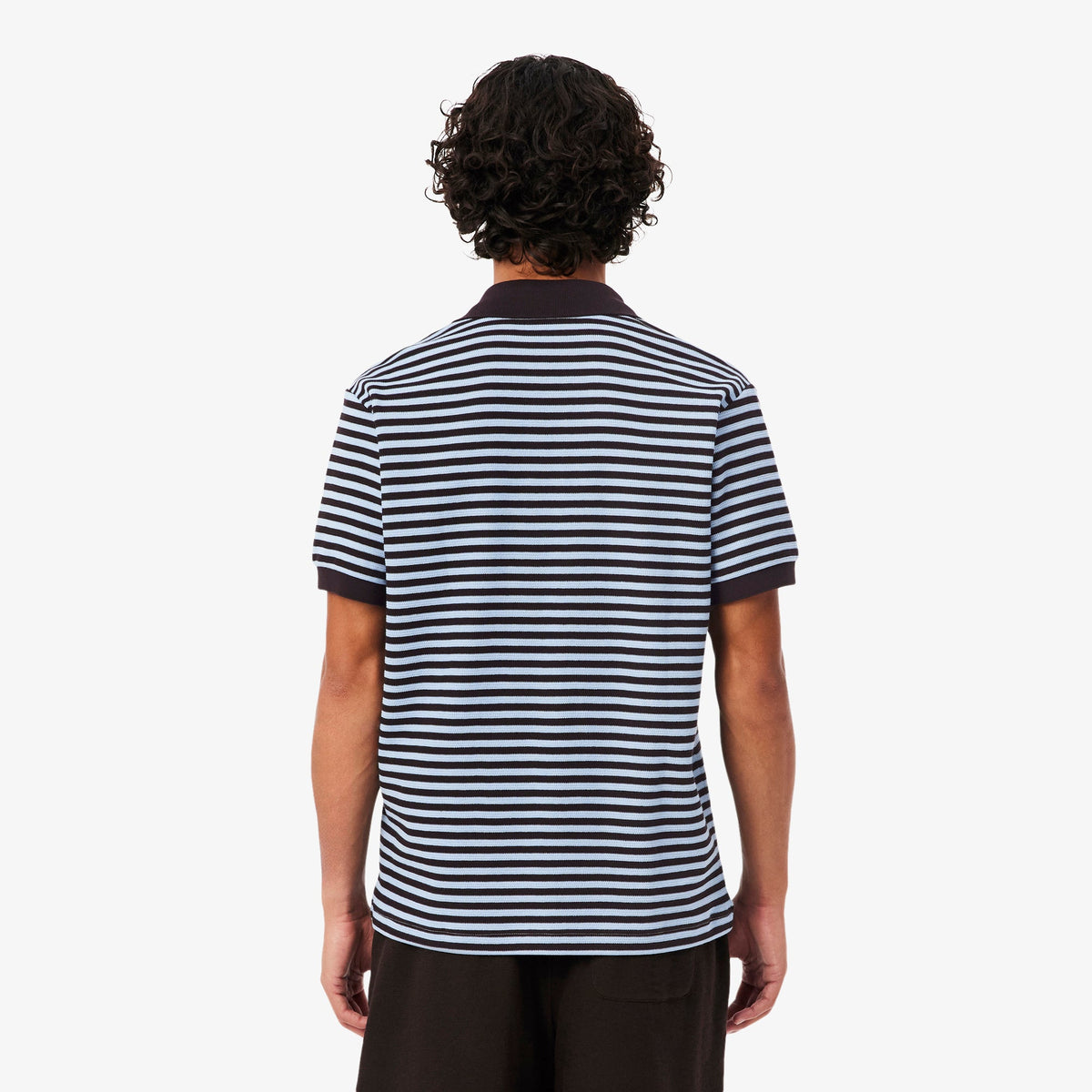 Classic Fit Textured Striped Polo Shirt