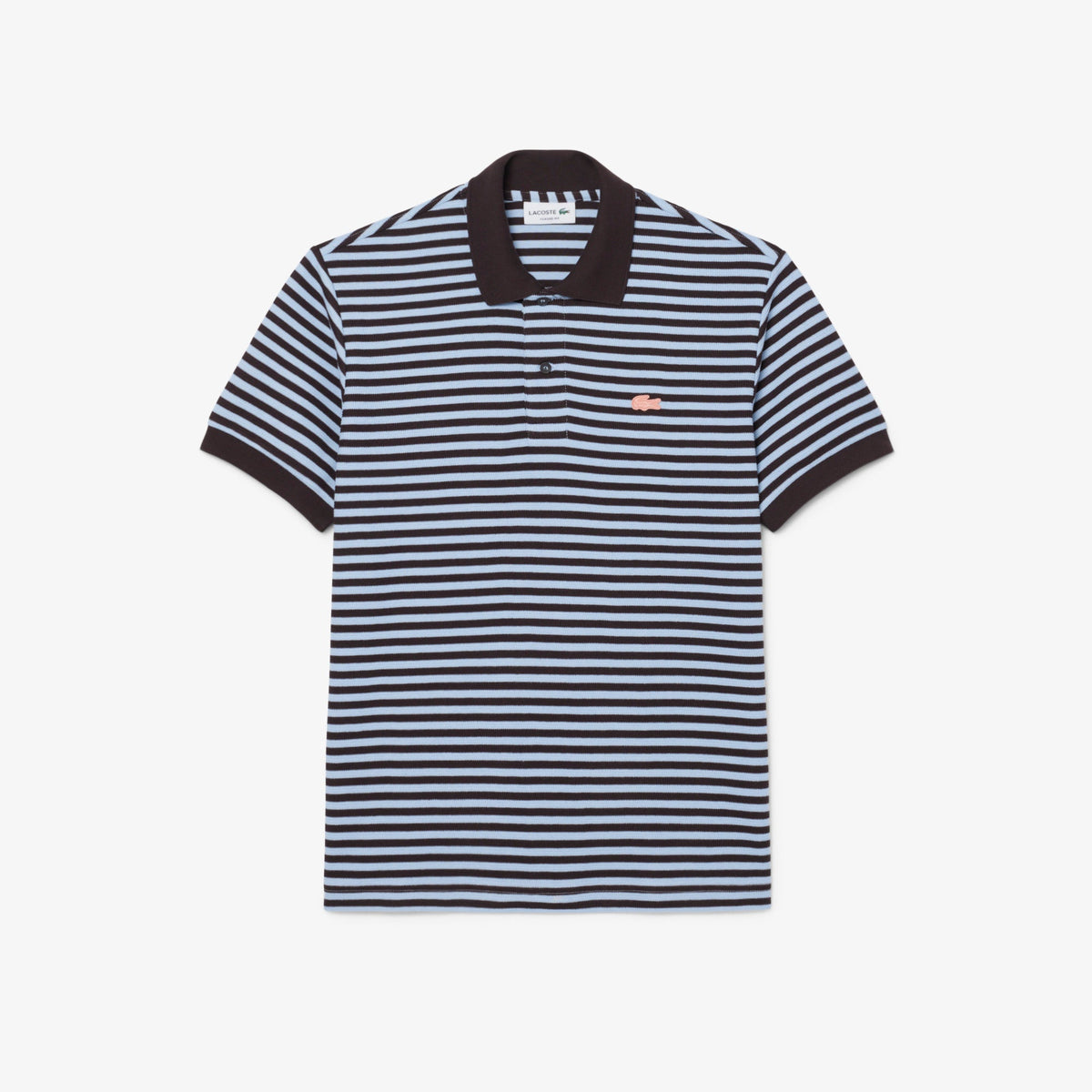 Classic Fit Textured Striped Polo Shirt