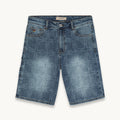 OVI STONEWASH MONOGRAM DENIM SHORTS
