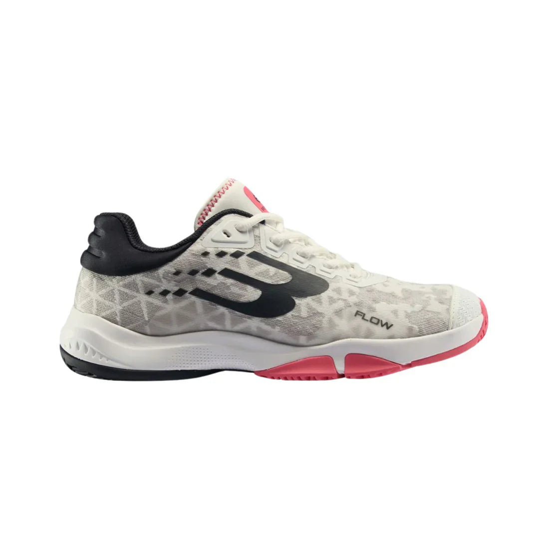 Women's Flow 24I - White and Black with Pink accents.