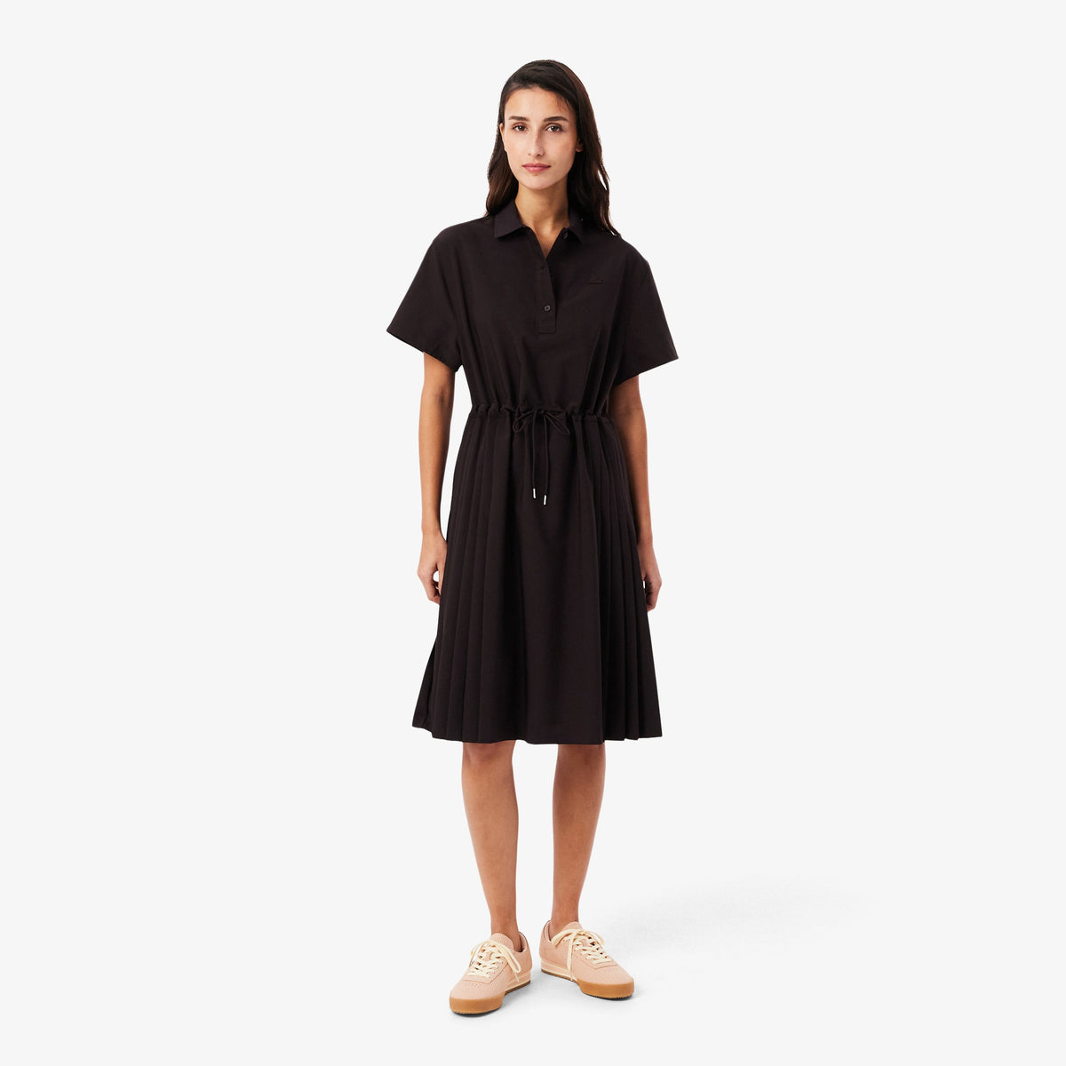 Wool blend Pleated Polo Dress