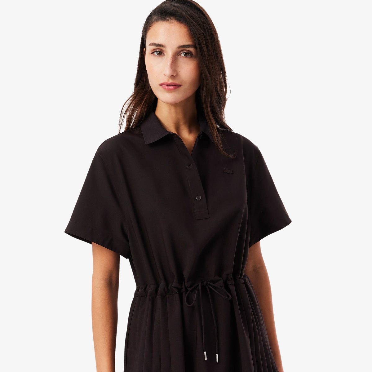 Wool blend Pleated Polo Dress