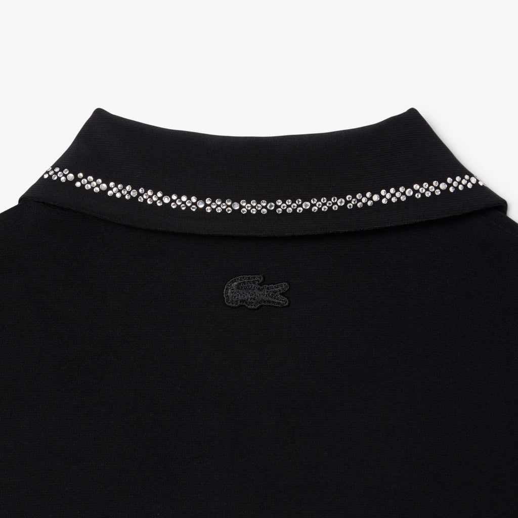 Slim Fit Diamanté Crocodile Polo Collar Dress