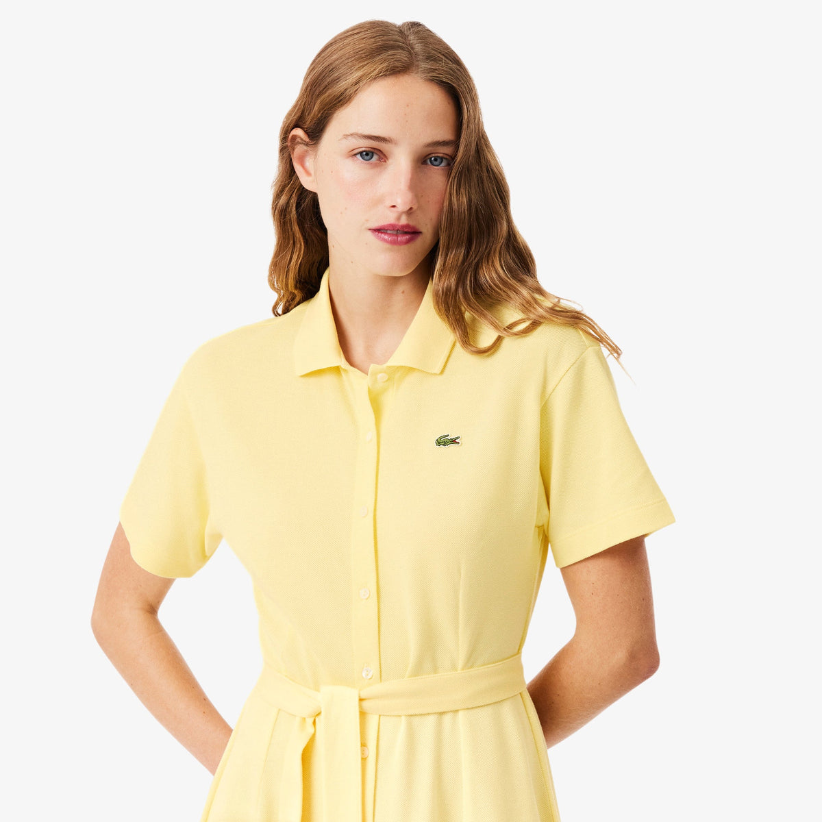 Flared Petit Piqué Polo Dress