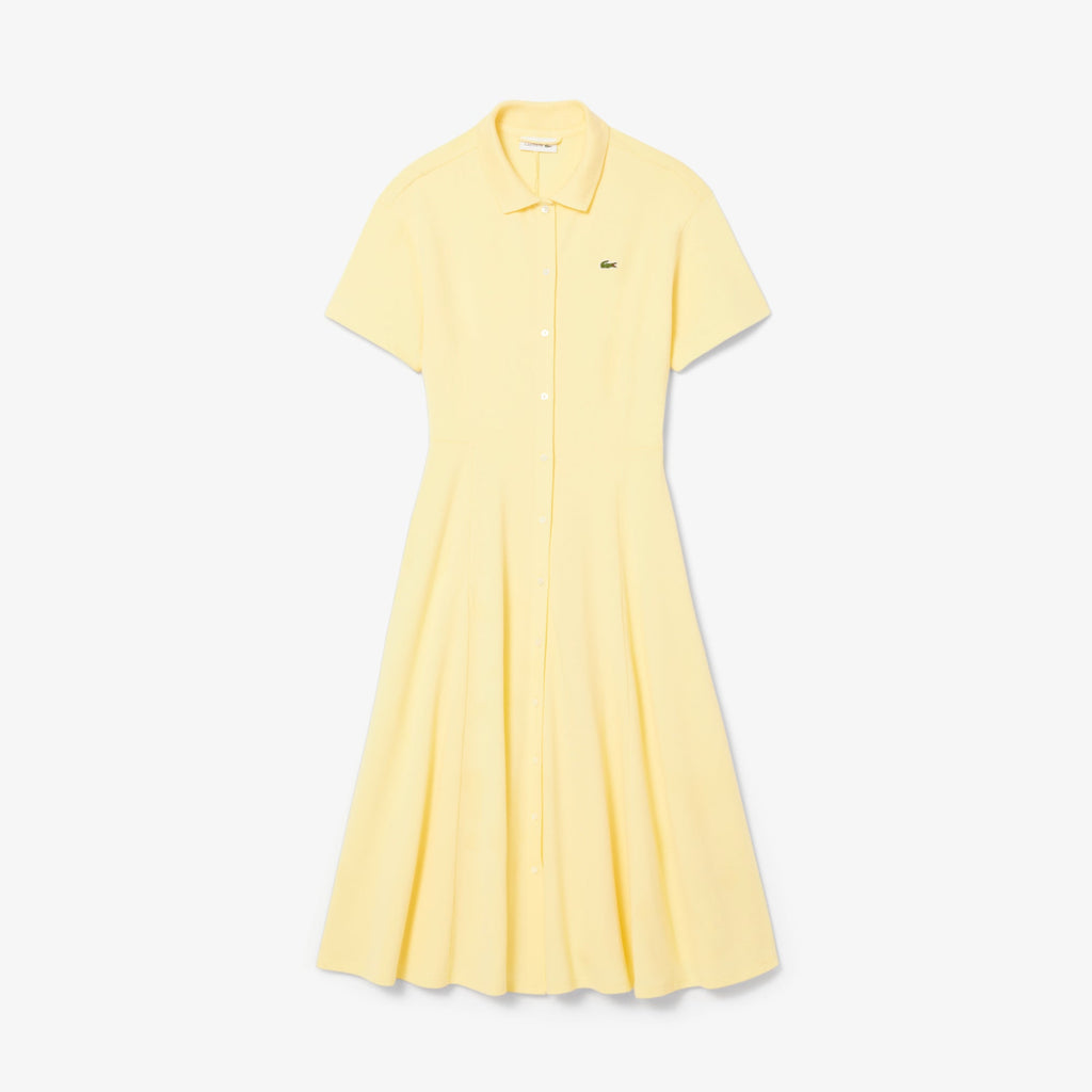Flared Petit Piqué Polo Dress