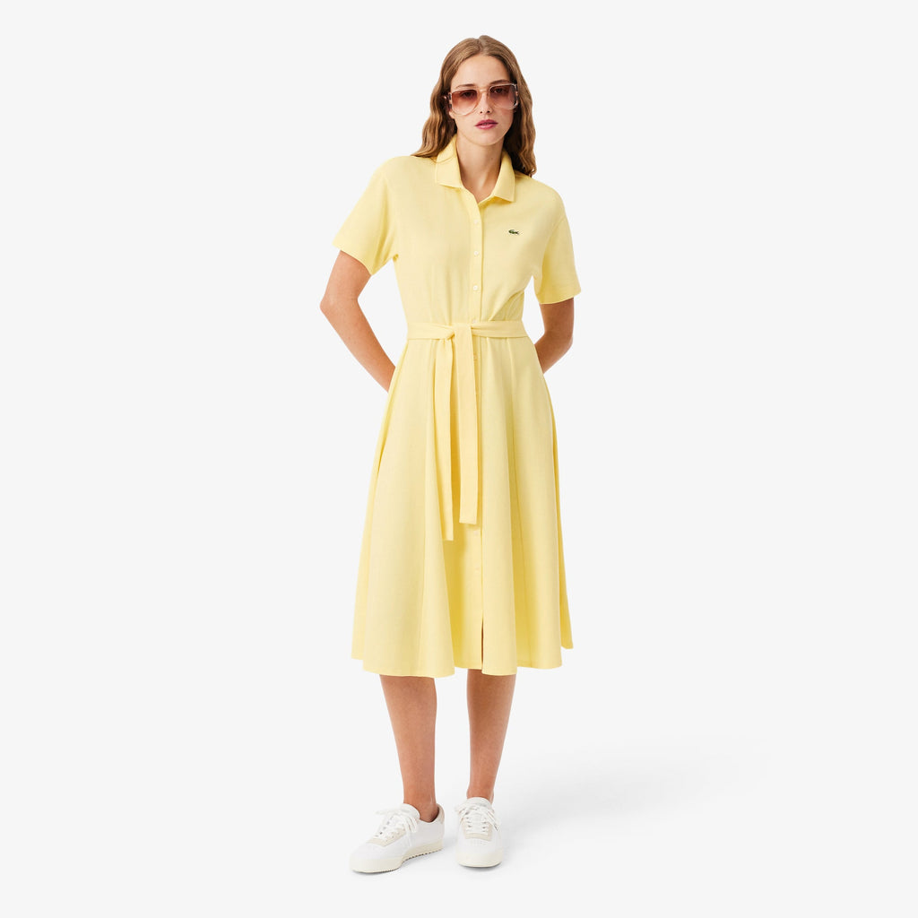Flared Petit Piqué Polo Dress