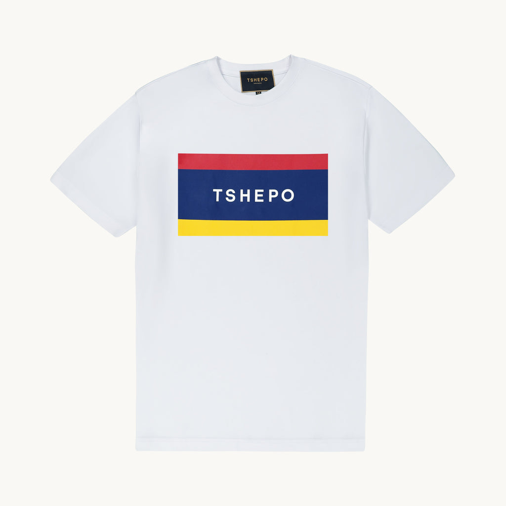 TSHEPO FLAGSHIP WHITE T-SHIRT
