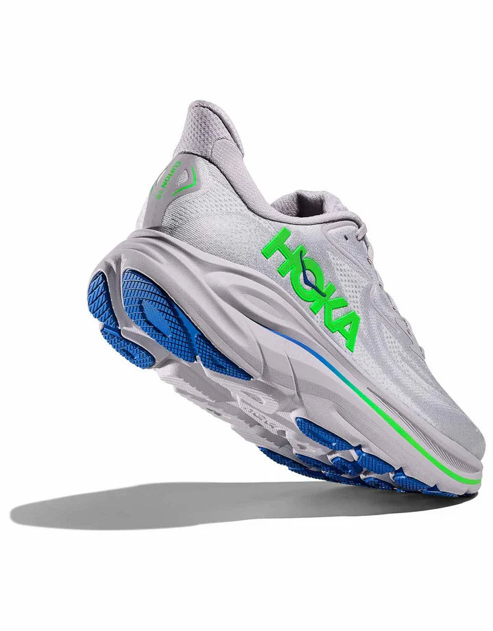 Men's Clifton 10 - Ash Grey/ Neon Green