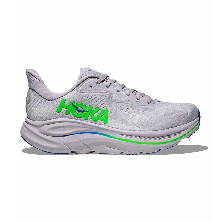 Men's Clifton 10 - Ash Grey/ Neon Green