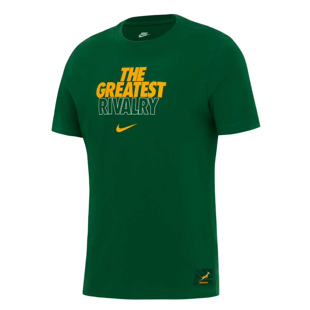 Springboks Nike Mens Rugby's Greatest Rivalry Tour Tee Gorge Green