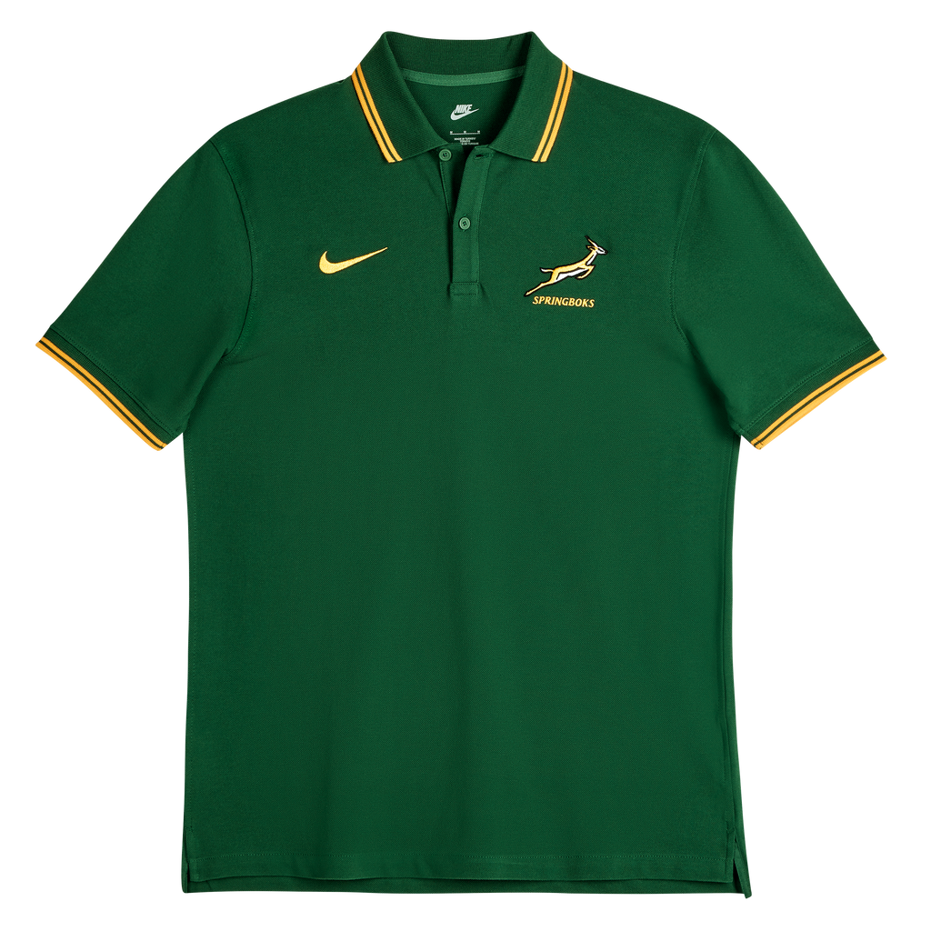 Springboks Nike Mens Pique Polo Gorge Green