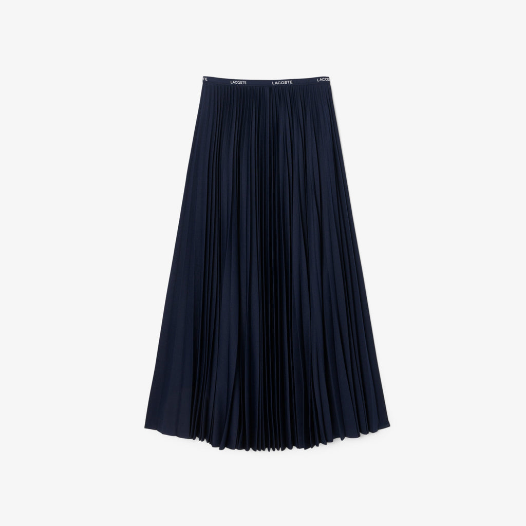 Long Pleated Elasticated Waist Skirt