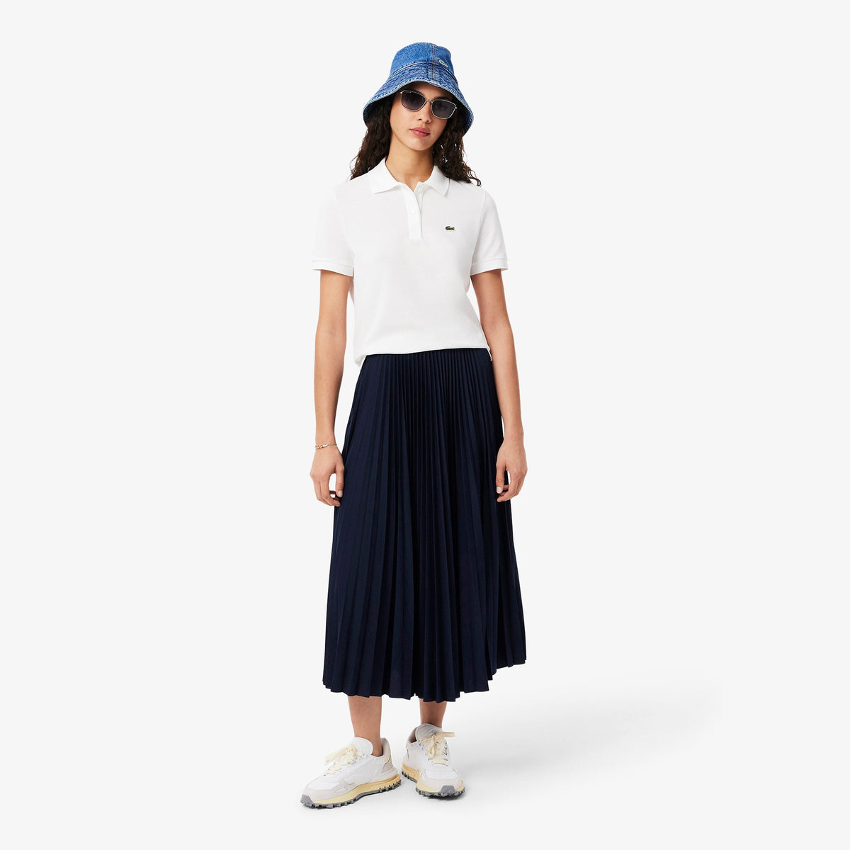 Long Pleated Elasticated Waist Skirt