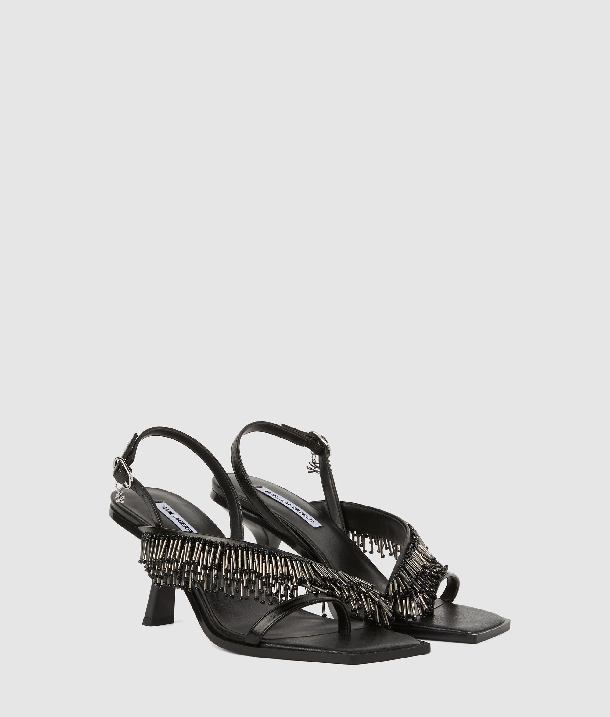 Karmel fringe heeled slingbacks