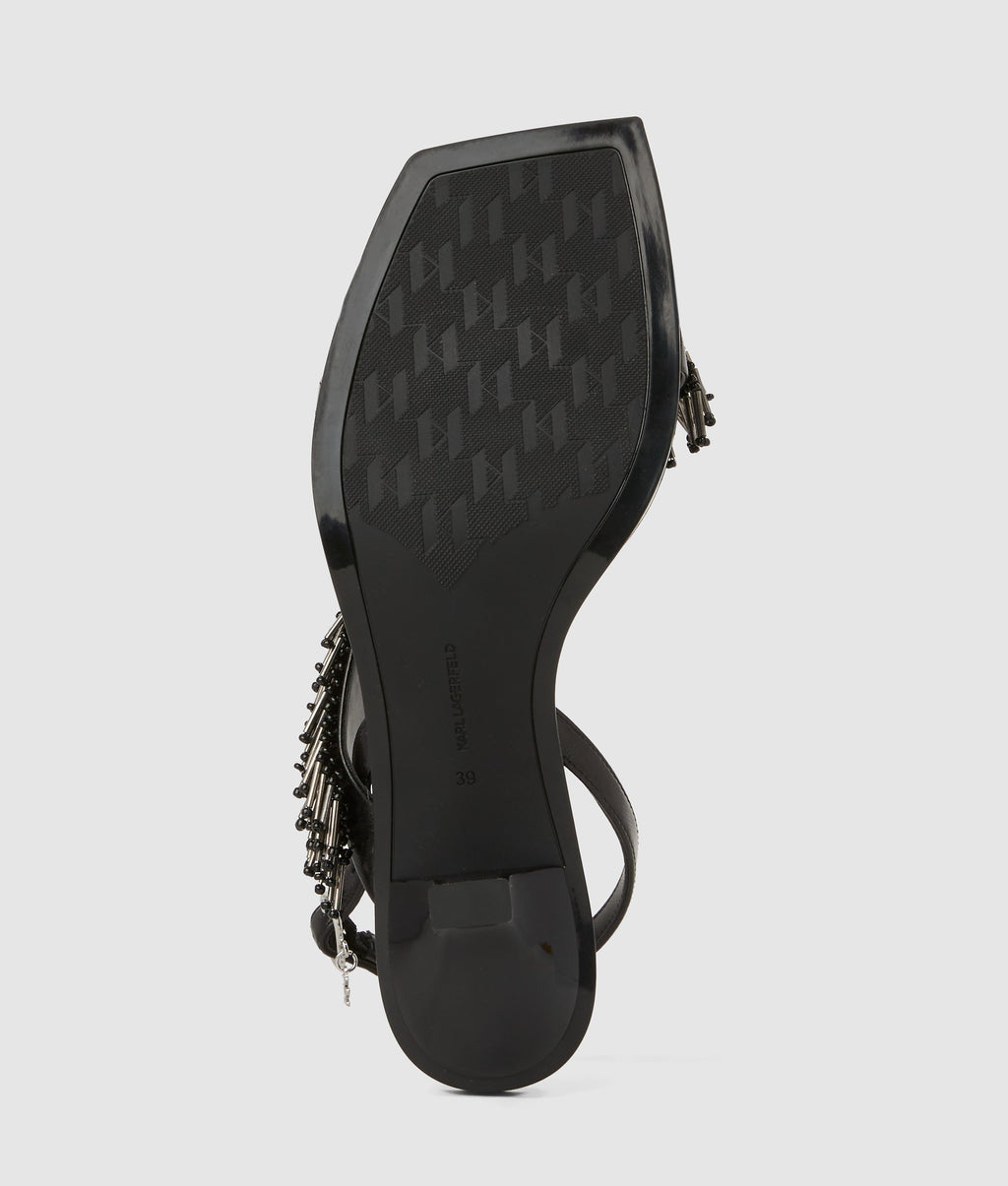 Karmel fringe heeled slingbacks