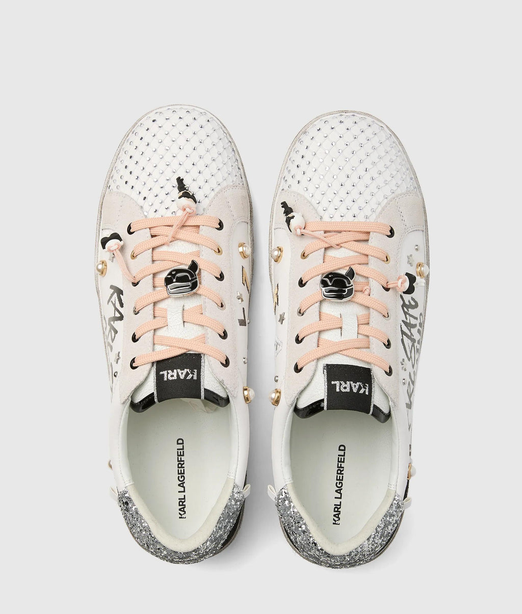 Skool Karl quote studded sneakers