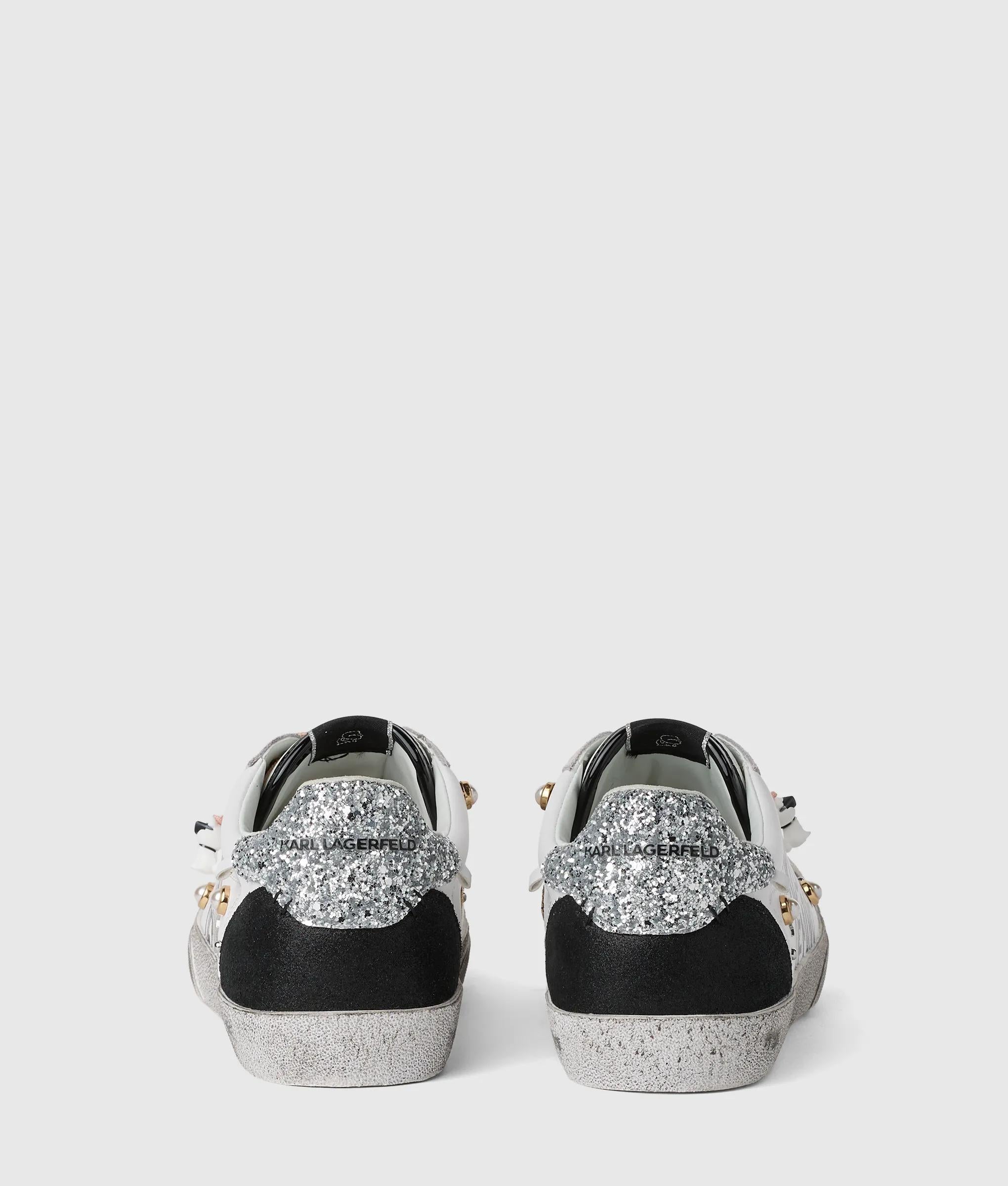 Skool Karl quote studded sneakers