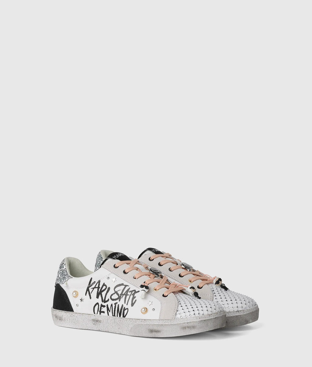 Skool Karl quote studded sneakers