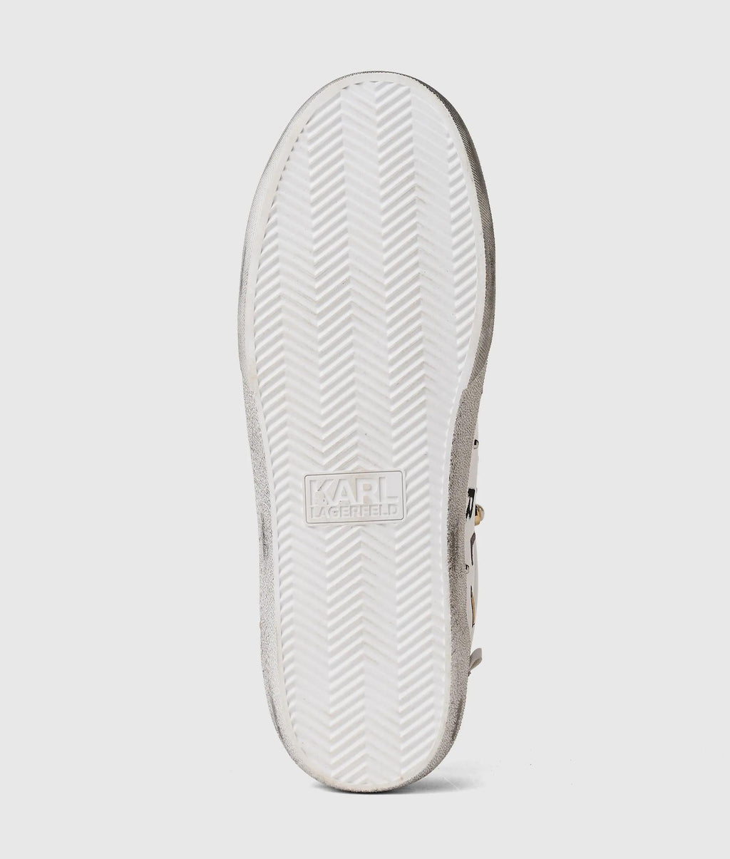 Skool Karl quote studded sneakers