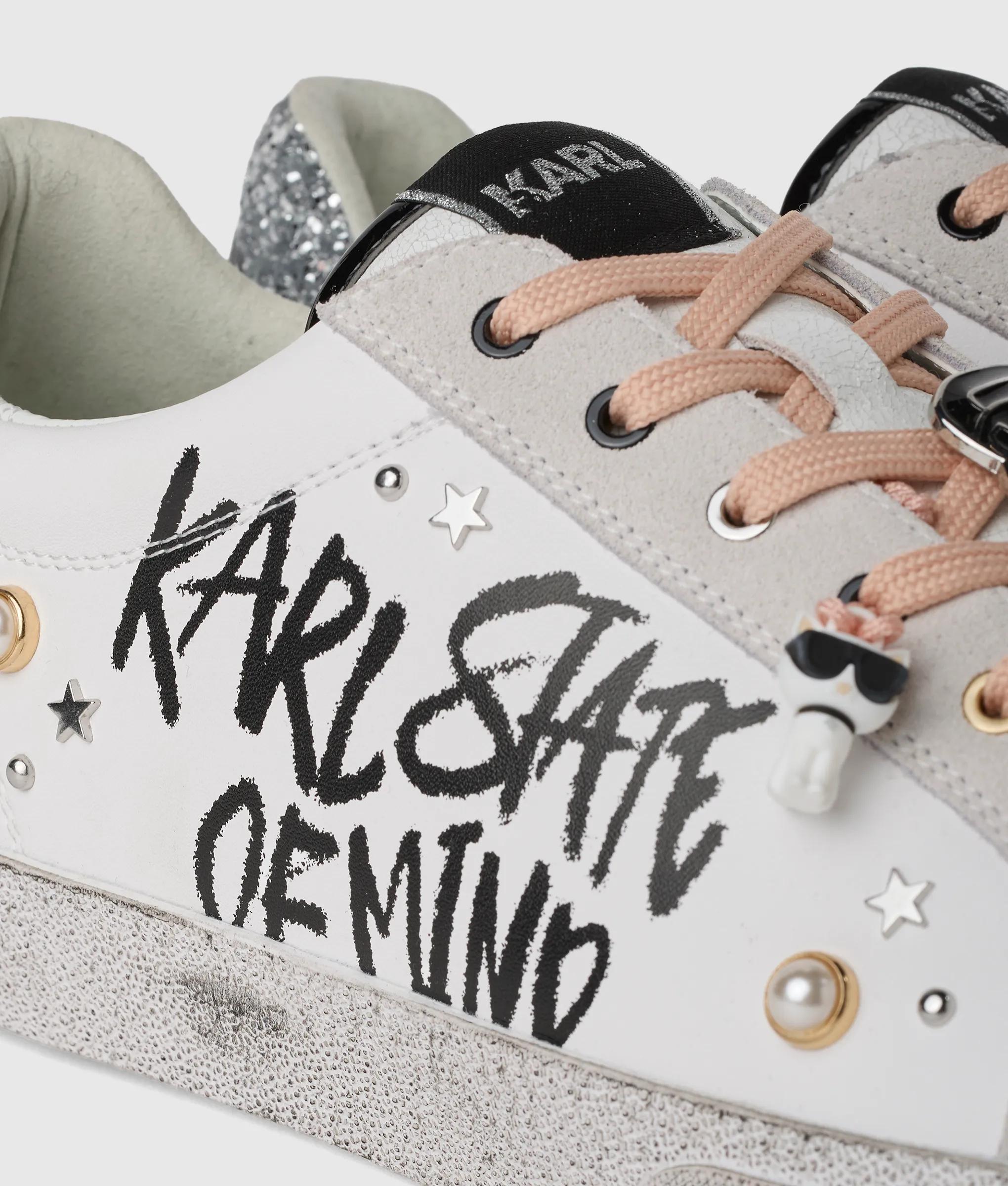 Skool Karl quote studded sneakers