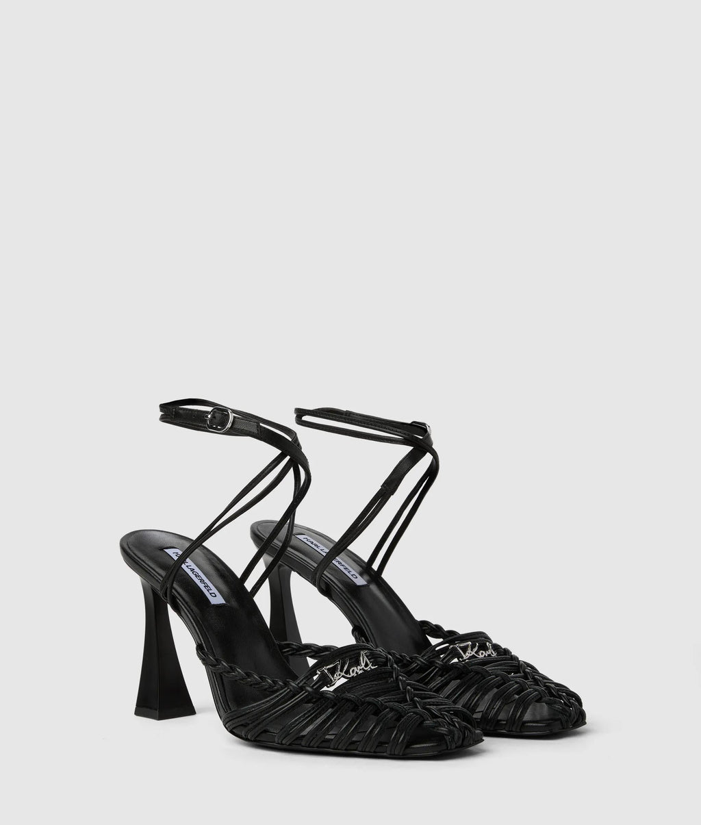 Debutante leather heeled sandals